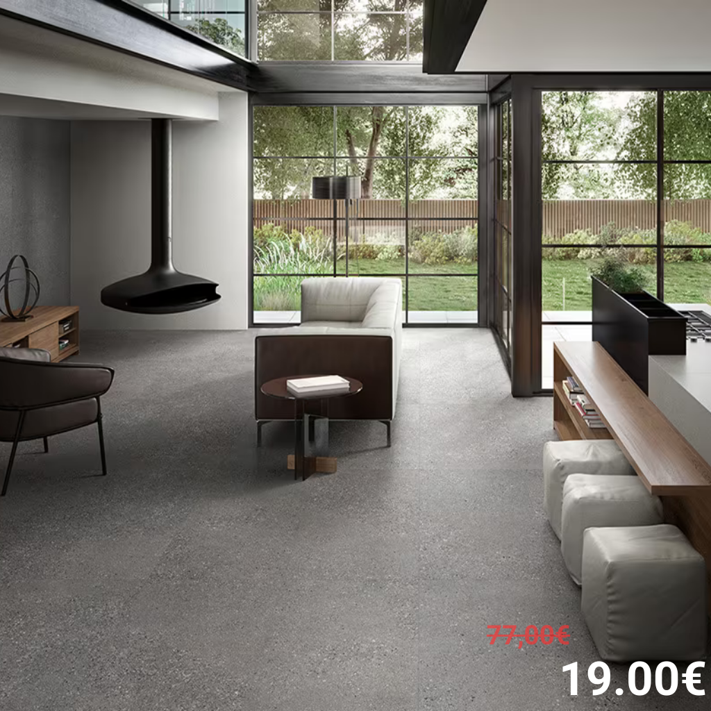 GRAINSTONE DARK GREY 90X90